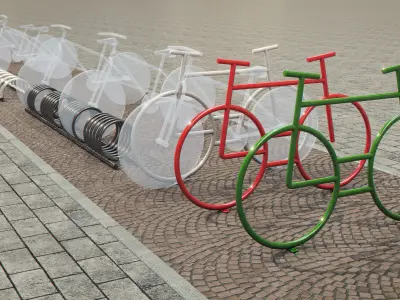 Bike Racks collection set 3D model