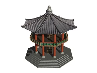 Korea Dancheong Palgakjeong 3D model