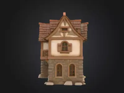Cozy Cottage Low-poly 3D model