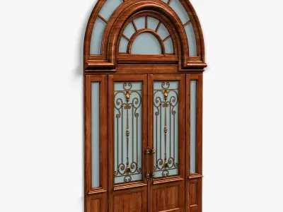 Door0055 ornate door 3D model