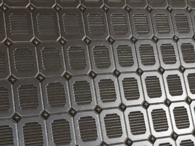 Metal Grill PBR Seamless Texture