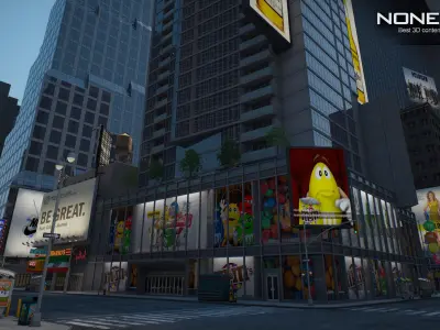 NYC Broadway - 7th Avenue Set 1 V2 3D model