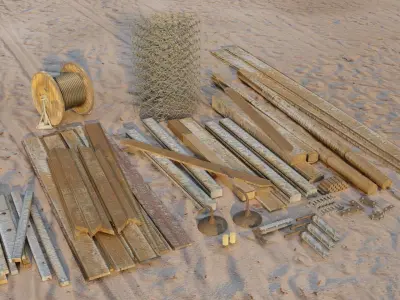 Village Entrance Low-poly 3D model