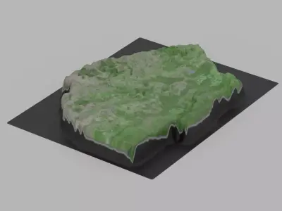 Eswatini Map Country Low-poly 3D model