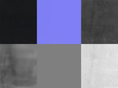 Seamless PBR Scanned Dark Asphalt Area Texture Texture