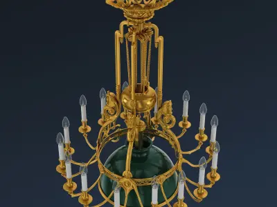Chandelier Antique Rococo v 1 3D model