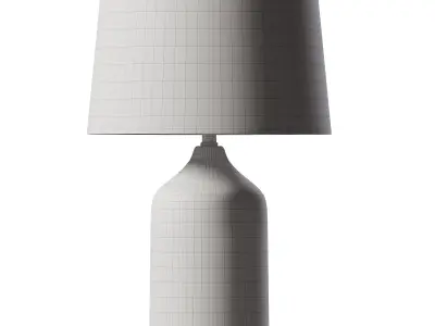 LAMP BASE CERAMIC WHITE 3D model