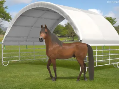  Portable Livestock Shelter with Horse Fur 