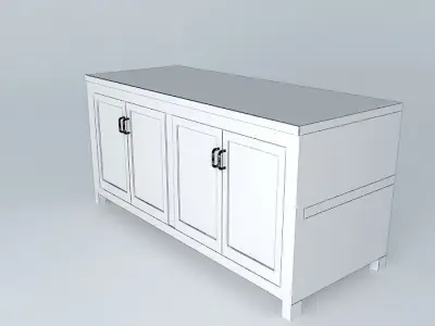 Glass door cabinet Free 3D model
