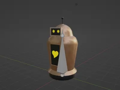 Hover Bot Low-poly 3D model