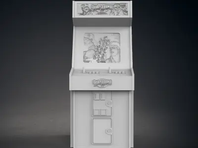 Street Fighter 3rd Strike Arcade Cabinet with Lithophane 3D print model