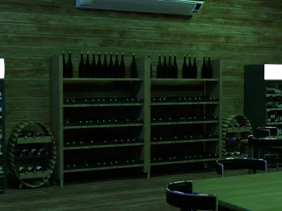 The beer shop Free low-poly 3D model