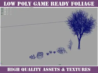 Game Foliage - Low Poly Environment Assets 3D model