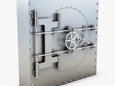 Bank Vault Door v 1 3D model