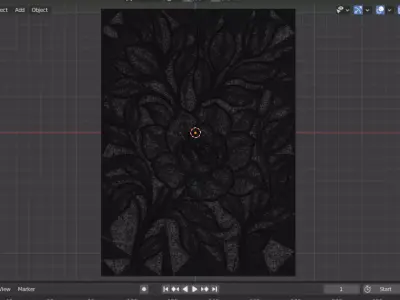 Modern floral Relief Panel Wall Decor Set STL Mural CNC 363  3D model