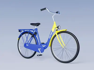 Dutch city bike - OV fiets Low-poly 3D model