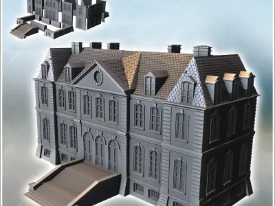 Maltot Castle Calvados Normandy France intact version 10 - World 3D print model
