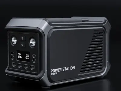 Portable power station concept Low-poly 3D model