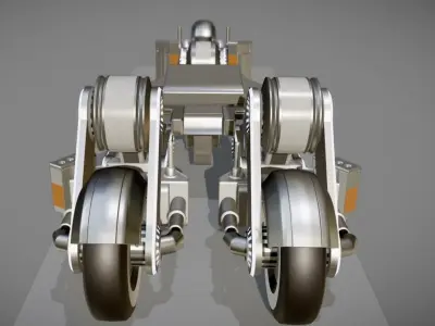 Futuristic Trike Chassis High Poly Version 1 3D model