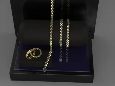 panther chain necklace only necklace  3D print model