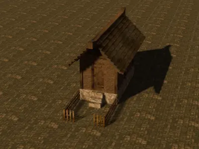 Medieval House 12 Free low-poly 3D model