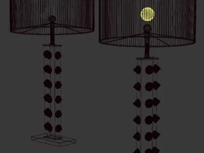 Pair of table Lamp by LA Studio  3D model