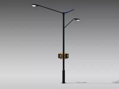 Intersection Pedestrian Walk Signal 3D model