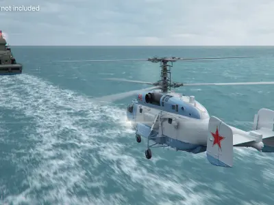  Soviet Kamov Ka-27 Helicopter with Interior Rigged 