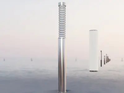 Light Column -10- Street Light -9- Low-poly 3D model