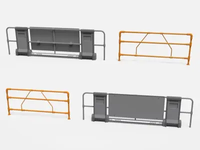 sci-fi Railing 3 3D model