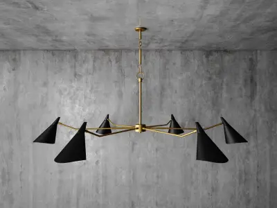 Currey and Company - Library Chandelier 9000-0311 3D model