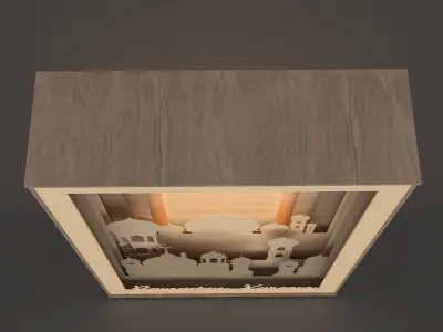 Ramadan lantern frame 3D model