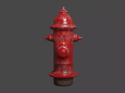 Fire Hydrant low poly Low-poly 3D model
