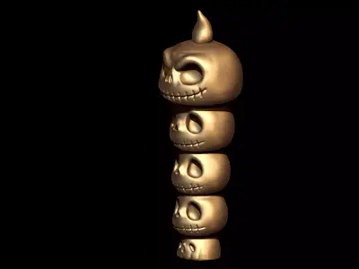 Skulls Candle 3D print model