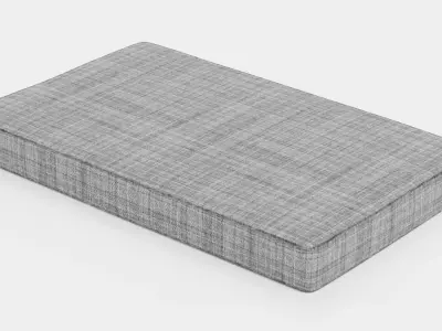 Large Box Cushion - Realistic Fabric Mattress and Bench Pad 3D model