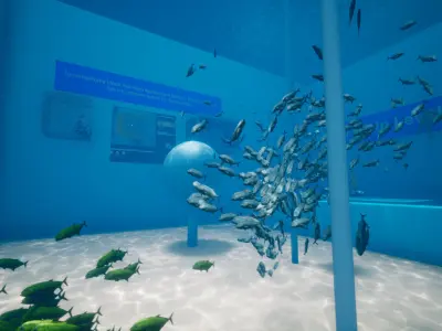 Fish School System V2 - UE4 Niagara AI Low-poly 3D model