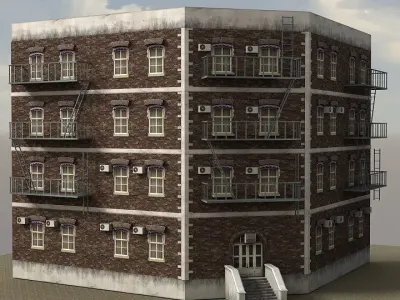 Modern City Low-poly 3D model