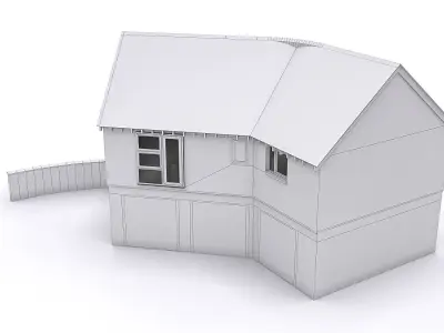 Townhouse 17 Low-poly 3D model