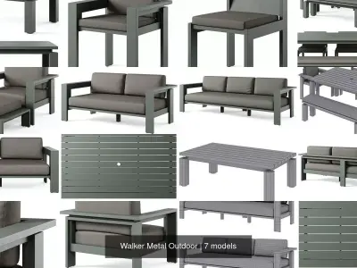 Walker Metal Outdoor 3D Model Pack