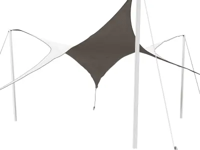  manta hexagonal sail shader 3D model