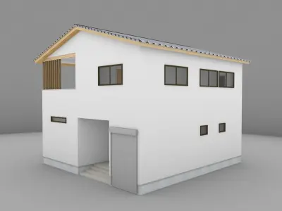 House model for background 23 Low-poly 3D model