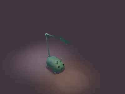 Table lamp doll Low-poly 3D model