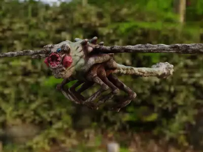 Alien Bug Game Ready UE5 Low-poly 3D model