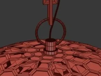 Untitled capiz honeycomb pendant light 3D model