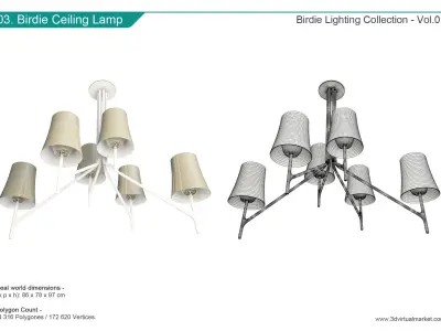 Birdie Lighting Collection Foscarini 3D model