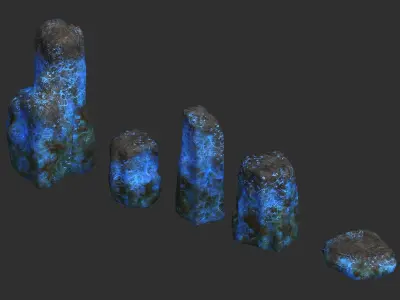 Rock Set 06 - Magic Low-poly 3D model