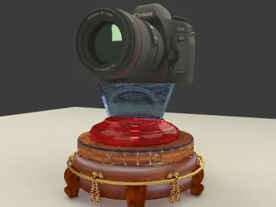 Chinese display with camera 3D model