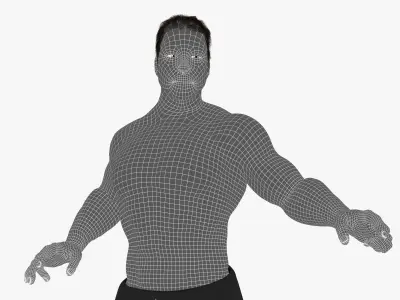 White Male Body 3D model