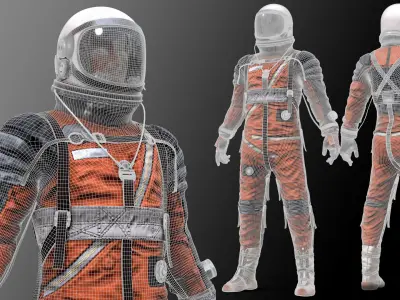 CS04 Space Suit LITE VERSION 2 Low-poly 3D model