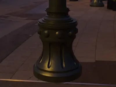 street light Low-poly 3D model purchase
